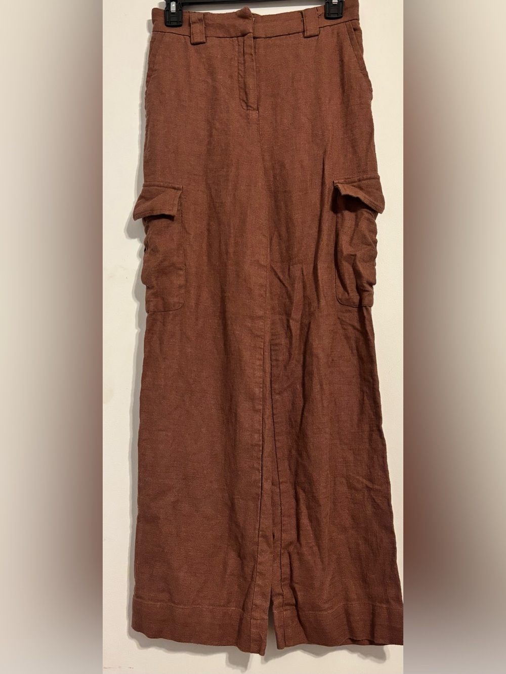House of Harlow 1960 Brown Linen Cargo Pants
